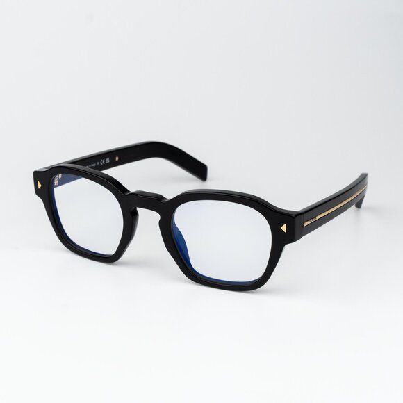 Prada Men Eyeglasses Black Square PRA16S 16K60K NEW AUTHENTIC - Picture 10 of 15